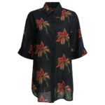 VALENTINO Chemise Floral Noir Femme