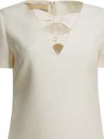 VALENTINO Robe courte laine Blanc Femme – Image 3