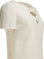 VALENTINO Robe courte laine Blanc Femme – Image 4