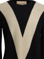 VALENTINO Pull V Incrustée Noir Homme – Image 3