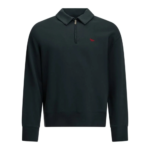 MAISON KITSUNÉ sweatshirt zippé en coton homme bleu