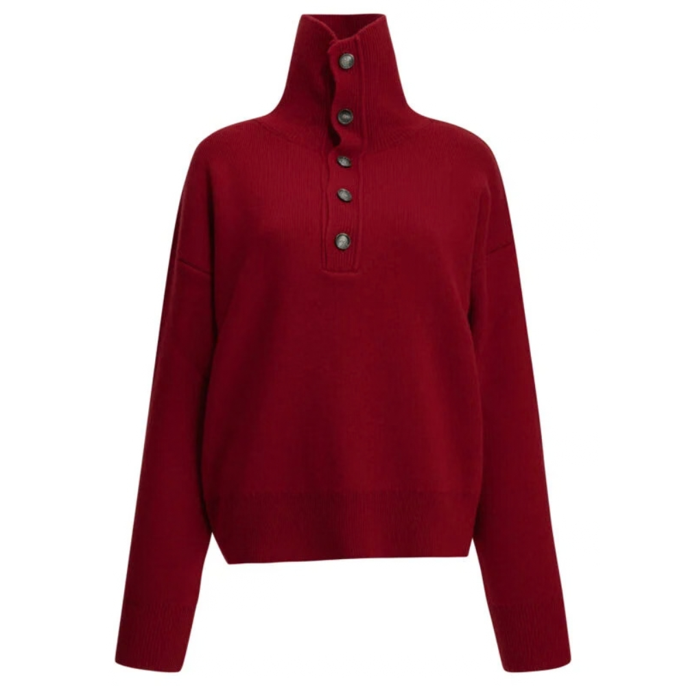 Sans titre (1000 x 1000 px) - 2026-10-07T222736.407 AMI PARIS pull à col roulé femme rouge – Image 1