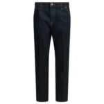 KHAITE jean droit en coton femme bleu