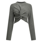 BALENCIAGA pull court femme gris