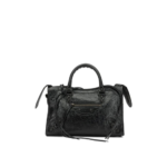 BALENCIAGA sac à main moyen en cuir femme noir