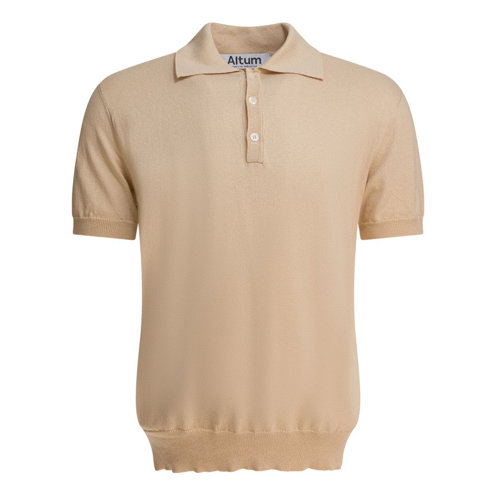 W25-altum-POLO01BEIGE-1 ALTUM Polo Coton Beige Homme – Image 1