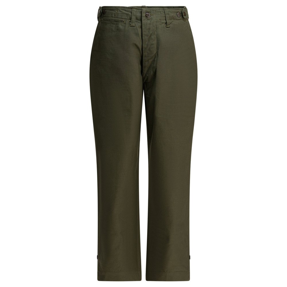 W25-buzz20ricksons-BR425870120OLIVE BUZZ RICKSON'S Pantalon M-43 Vert Homme – Image 1