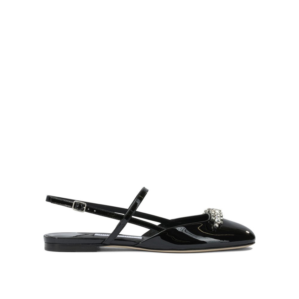 W25-jimmy20choo-BELINDA20SB20FLATPATBLACK JIMMY CHOO Ballerine Belinda Noir Femme – Image 1