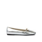 PINKO Ballerine Cuir Argenté Femme