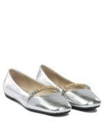 PINKO Ballerine Cuir Argenté Femme – Image 2