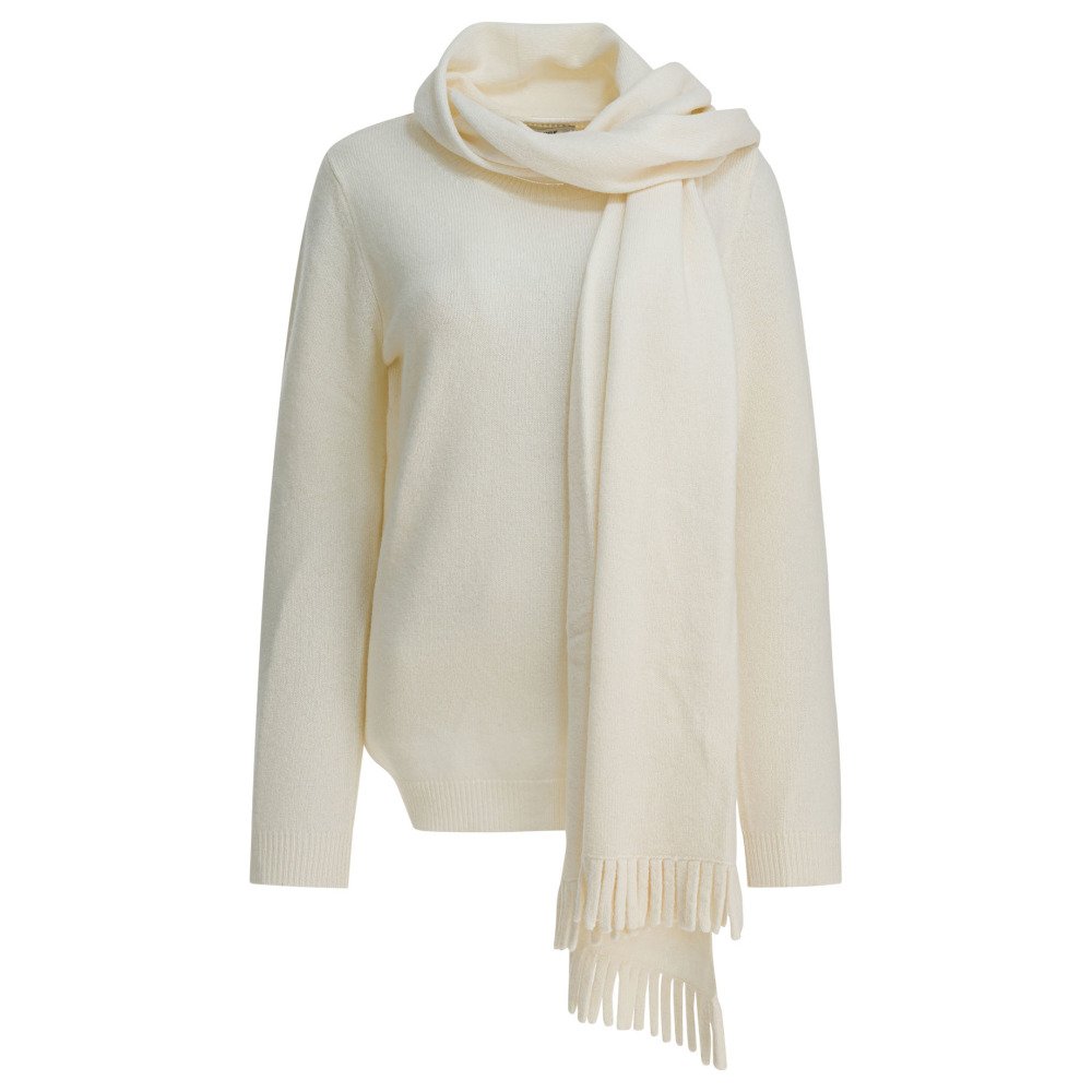 W25-sandbeige-SBC3NT02ACWHITE SANDBEIGE Pull Blanc Femme – Image 1
