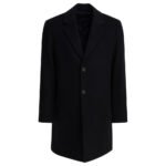 VINCE Manteau Classic Laine Noir Homme