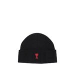 AMI PARIS Bonnet Merino Noir Homme