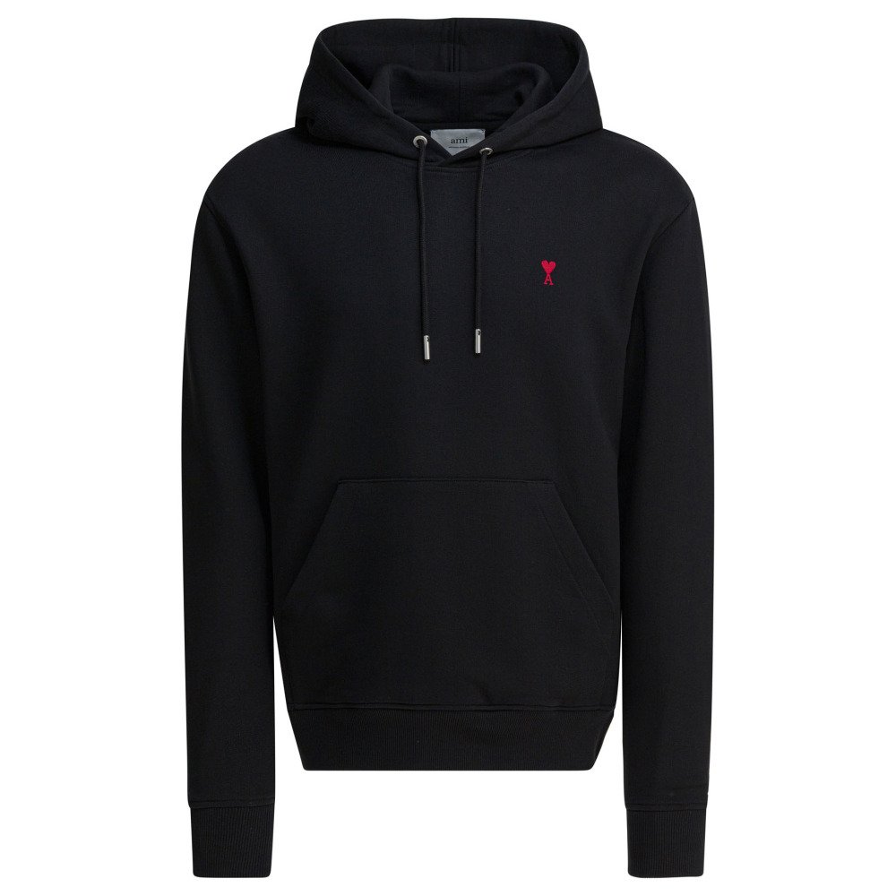 W26-ami20paris-BFUSW235730001 AMI PARIS Sweat Ami de Coeur Noir Homme – Image 1