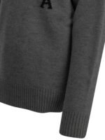 AMI PARIS Pull Ami de Coeur Gris Homme – Image 4