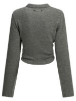 BALENCIAGA pull court femme gris – Image 2