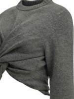 BALENCIAGA pull court femme gris – Image 4