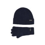BARBOUR Bonnet Carlton Bleu Homme