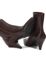 DEL CARLO bottes en cuir femme bordeaux – Image 5