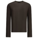 HERNO T-shirt Col rond Laine Marron Homme
