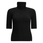 HERNO Pull Col Roulé Noir Femme