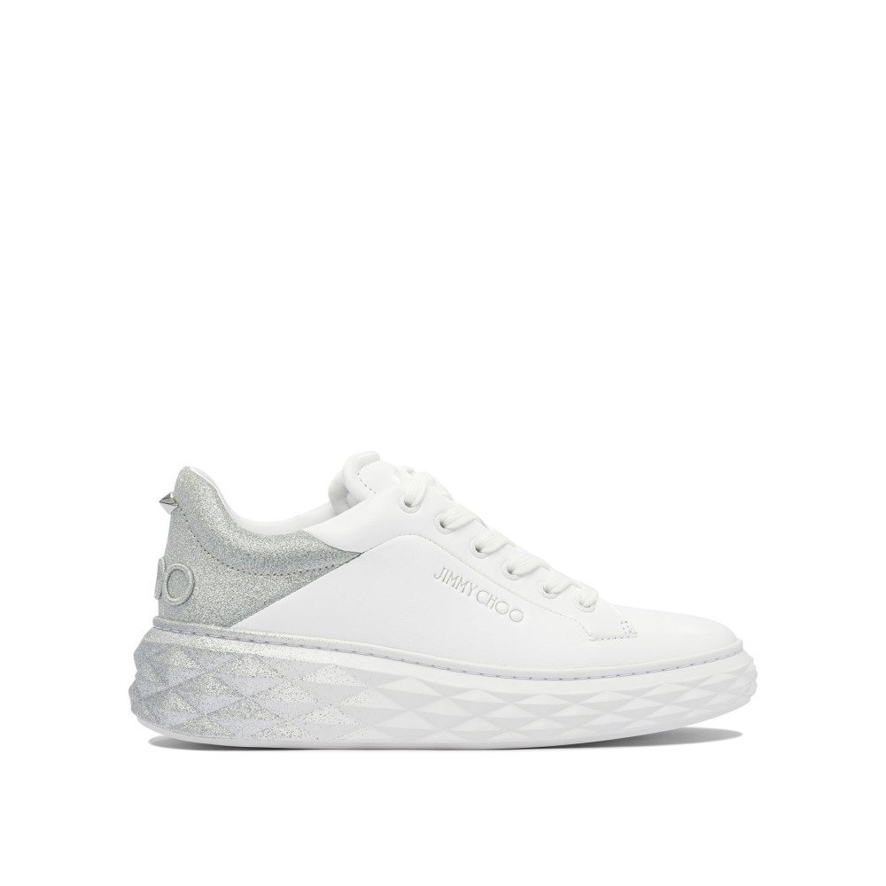 W26-jimmy20choo-DIAMOND20MAXIF20IIIVRX20WHITESILVER JIMMY CHOO Sneaker Diamond Maxi F II Blanc Femme – Image 1