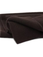 LE BONNET écharpe en laine femme marron – Image 2