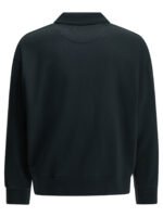MAISON KITSUNÉ sweatshirt zippé en coton homme bleu – Image 2