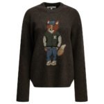 MAISON KITSUNÉ Pull Dressed Fox Marron Femme