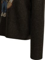 MAISON KITSUNÉ Pull Dressed Fox Marron Femme – Image 4