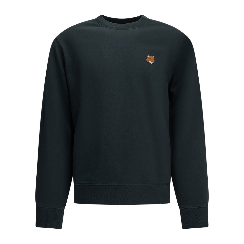 W26-maison20kitsune-PM00303KM03400413 MAISON KITSUNÉ Sweat Fox Head Bleu Homme – Image 1
