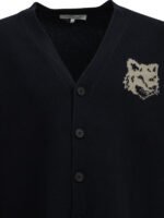 MAISON KITSUNÉ Cardigan Fox Head Bleu Homme – Image 3