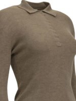 MAX MARA Pull Polo Cachemire Beige Femme – Image 4