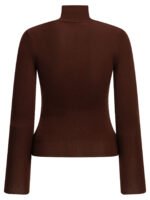 MAX MARA Pull Laine Vierge Col Roulé Bordeaux Femme – Image 2