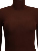 MAX MARA Pull Laine Vierge Col Roulé Bordeaux Femme – Image 3