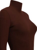 MAX MARA Pull Laine Vierge Col Roulé Bordeaux Femme – Image 4