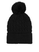 MONCLER GRENOBLE Bonnet Wool Logo Noir Femme – Image 2
