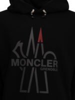 MONCLER GRENOBLE Sweat-shirt à capuche logo Noir Homme – Image 3