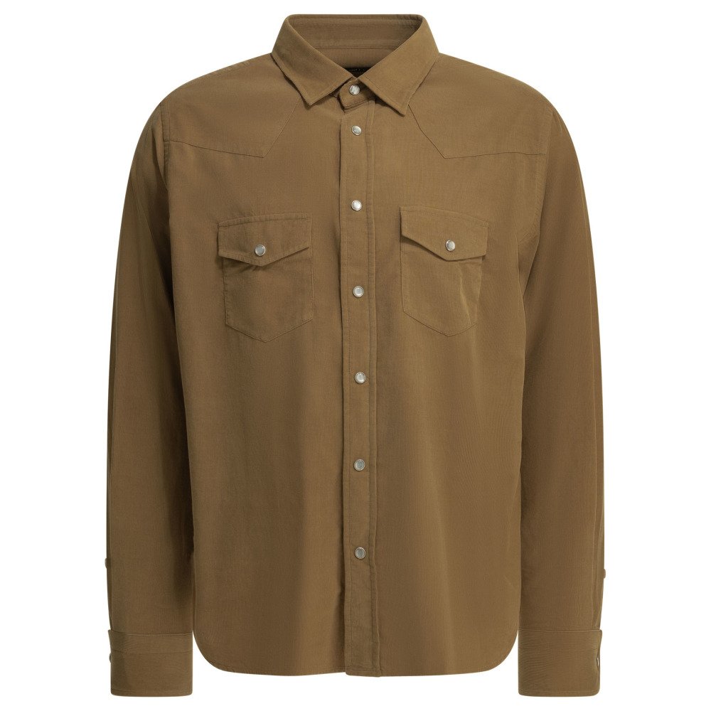 W26-tom20ford-HDS001FMC290JAM TOM FORD Chemise Western Beige Homme – Image 1