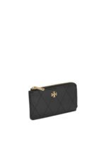 TORY BURCH Porte-cartes Charlie Matelassé Noir Femme – Image 2