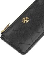 TORY BURCH Porte-cartes Charlie Matelassé Noir Femme – Image 4
