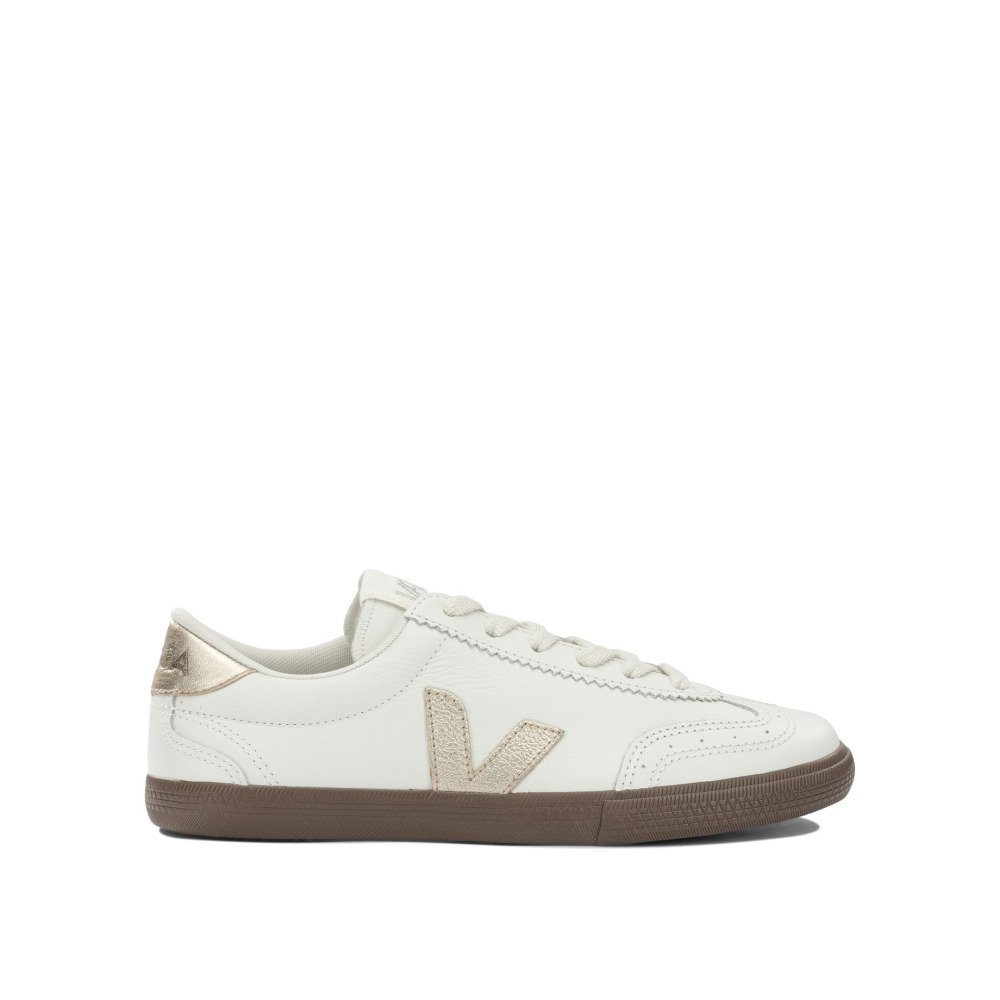 W26-veja-VO2021413AWHITE_PLATINE_BAR VEJA Sneaker Volley Blanc Femme – Image 1