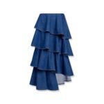 Alaïa Spiral denim skirt