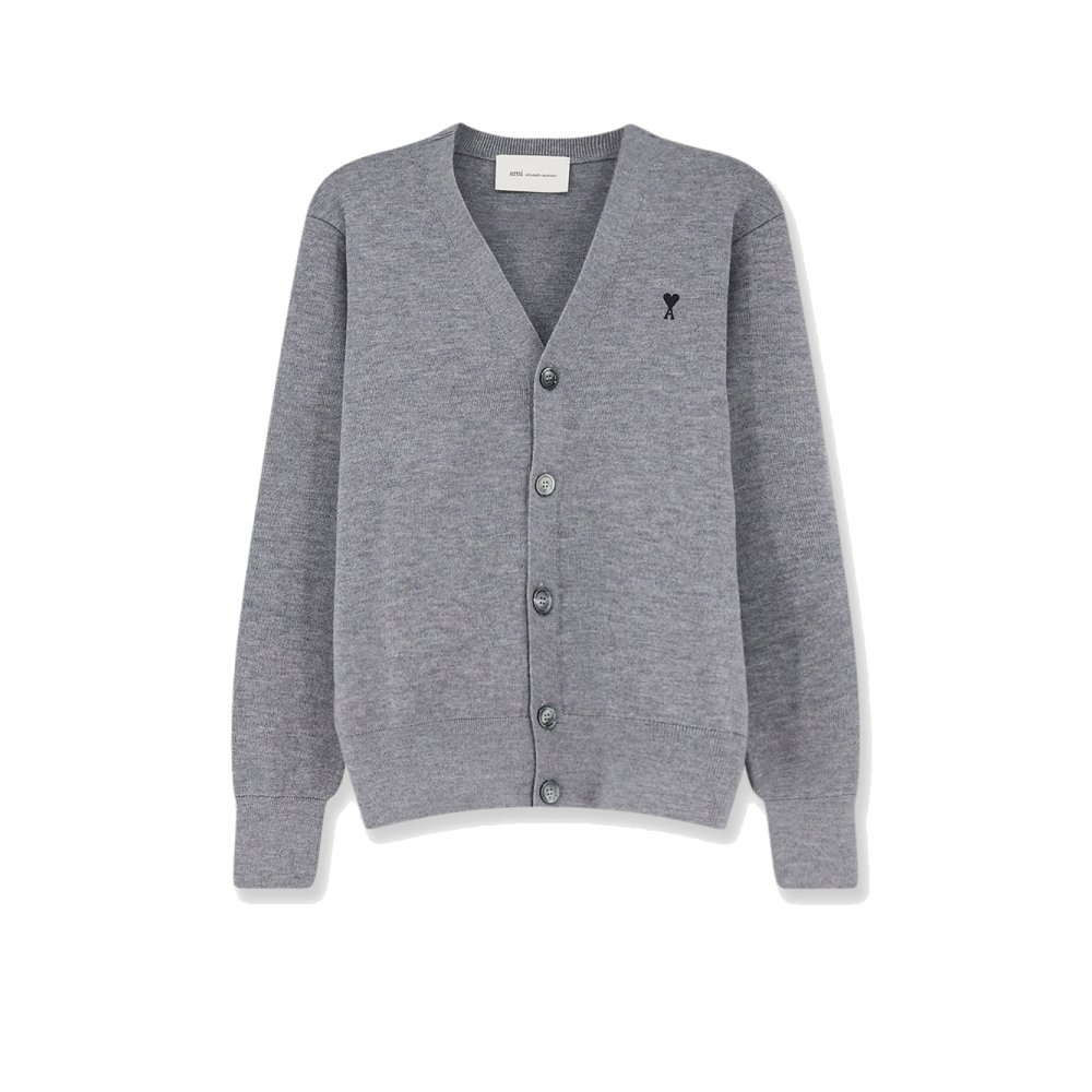 Ami Paris Wool cardigan with iconic embroidery Ami Paris Wool cardigan with iconic embroidery