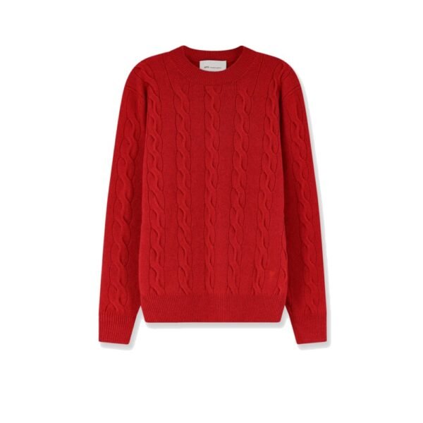 Ami Paris Wool sweater with cable knit