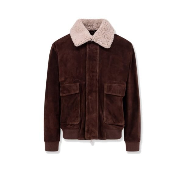 Arma Suede Jacket with fur collar