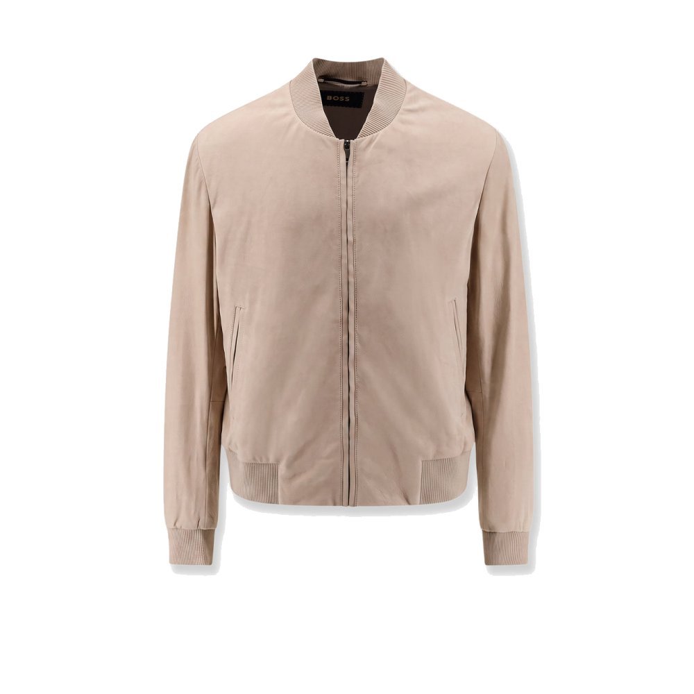 Boss Masic leather jacket with stitching Boss Masic leather jacket with stitching