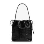 Bottega Veneta Bucket Intrecciato Biblioteca leather shoulder bag