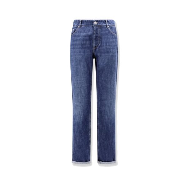 Brunello Cucinelli Traditional Fit light denim jeans