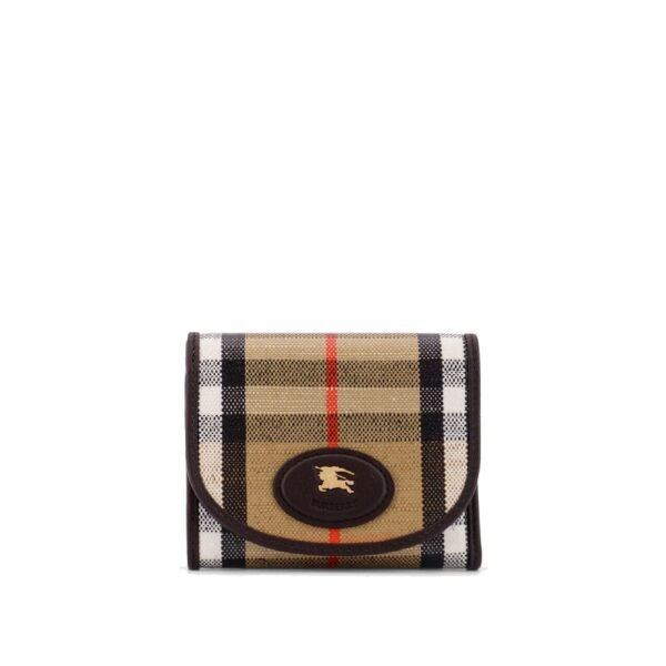 Burberry Highlands Compact wallet with leather inserts
